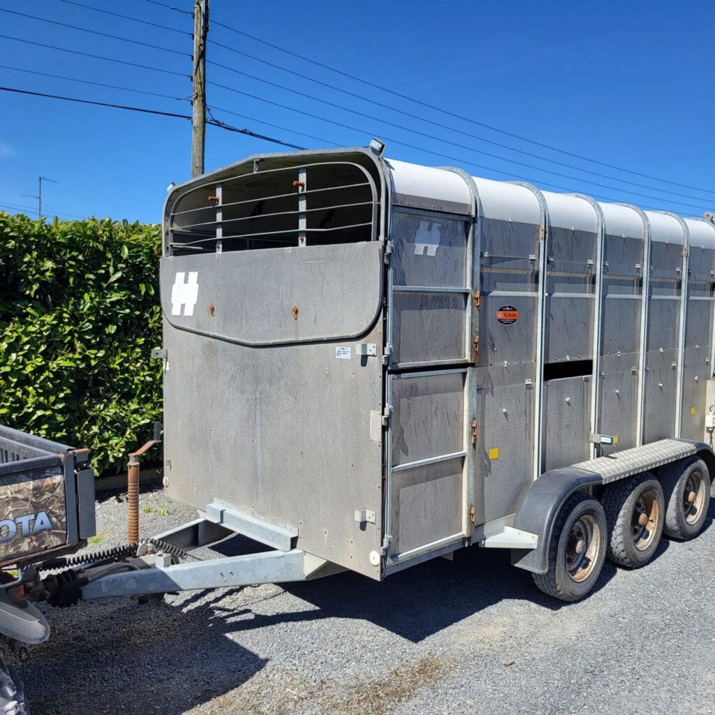 Hudson 12ft x 6ft Tri Axle Livestock Trailer
