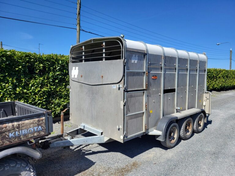 Hudson 12ft x 6ft Tri Axle Livestock Trailer